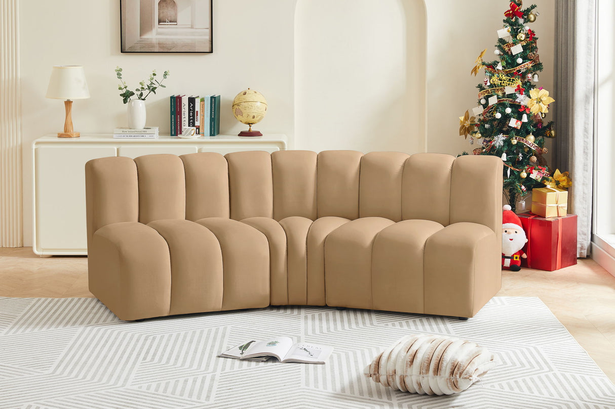 Arc - Velvet 3 Piece Modular Corner Sofa
