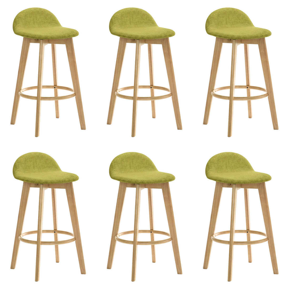 Vera - Upholstered Wood Counter Height Barstool