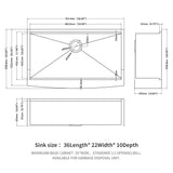 Classic Ceramic Farmhouse Sink Workstation Single Bowl With Durable Finish
