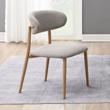 Kacey - Side Chair (Set of 2) - Gray Boucle & Natural