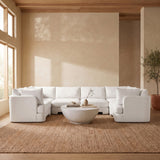 Hammond - Velvet Performance Fabric Upholstered 6 Piece U-Shaped Sectional