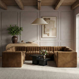 Rummi - Velvet Performance Fabric Upholstered Modular Sectional