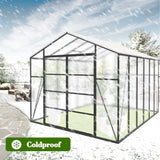 Gain Height Windproof Aluminum Greenhouse With Raised Base