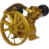 V Type Dual Cylinder Air Compressor Pump Head 5.5Hp 21Cfm 115 Psi - Golden