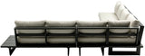 Maldives - 5 Piece Water Resistant Outdoor Patio Modular Sectional With Gray Base
