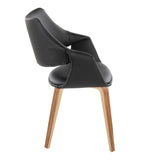 Curvo - High Back Upholstered Chair (Set of 2) - Zebra Wood Legs