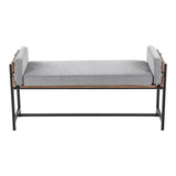 Kari - Farmhouse Bench - Brown Wood
