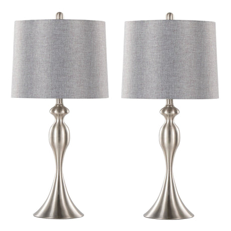 Ashland - 27" Metal Table Lamp (Set of 2) - Brushed Nickel