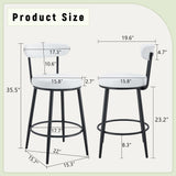 Fashionable Ergonomic High Legged Bar Chairs (Set of 2)