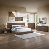 Leanna - Dresser With Wood Top - Brown Oak