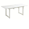 Square Extendable Dining Table With Metal Leg, Modern Space Saving Kitchen Table For Living Room