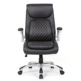 High Back Ergonomic Executive Office Chair, Adjustable Height And Lumbar Support For Home & Office - Black