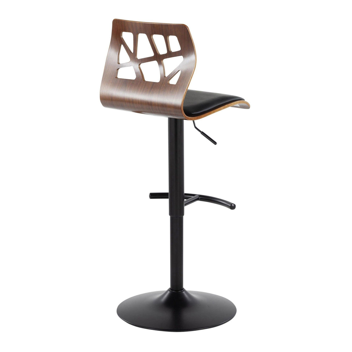 Folia - Adjustable Barstool (Set of 2) - Black And Walnut
