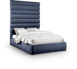 Adam - Chenille Fabric Bed With 89" Headboard