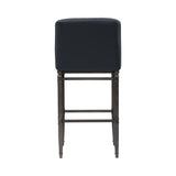 Marvin - Steel Frame Faux Leather Upholstered Bar Height Barstool