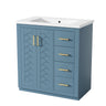 Bathroom Vanity With Sink, Storage Cabinet, Freestanding Set With 3 Drawers & Soft Closing Doors
