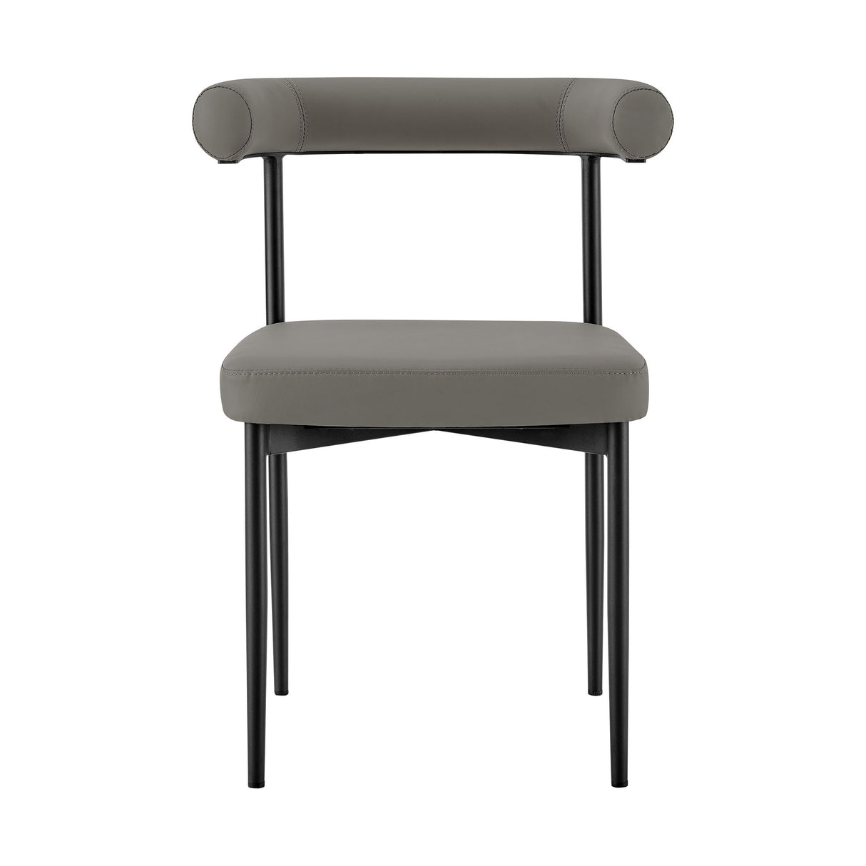 Veronica Shannon -Round Glass Dining Table Set - Matte Black Legs