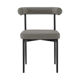 Veronica Shannon -Round Glass Dining Table Set - Matte Black Legs