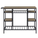 Lona - Kitchen Island - Rustic Oak & Black