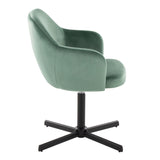 Buena - Swivel Accent Chair - Black Metal Base