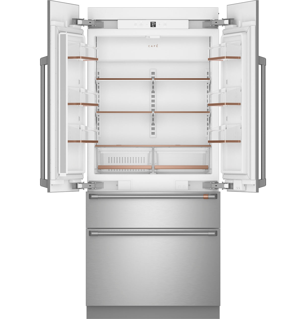 Café 36" Panel-Ready Fully Integrated French-Door Refrigerator, 20.1 cu. ft. with Convertible Climate Drawer & WiFi - Custom Panel