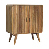 T Bar Ridged Cabinet - Brown
