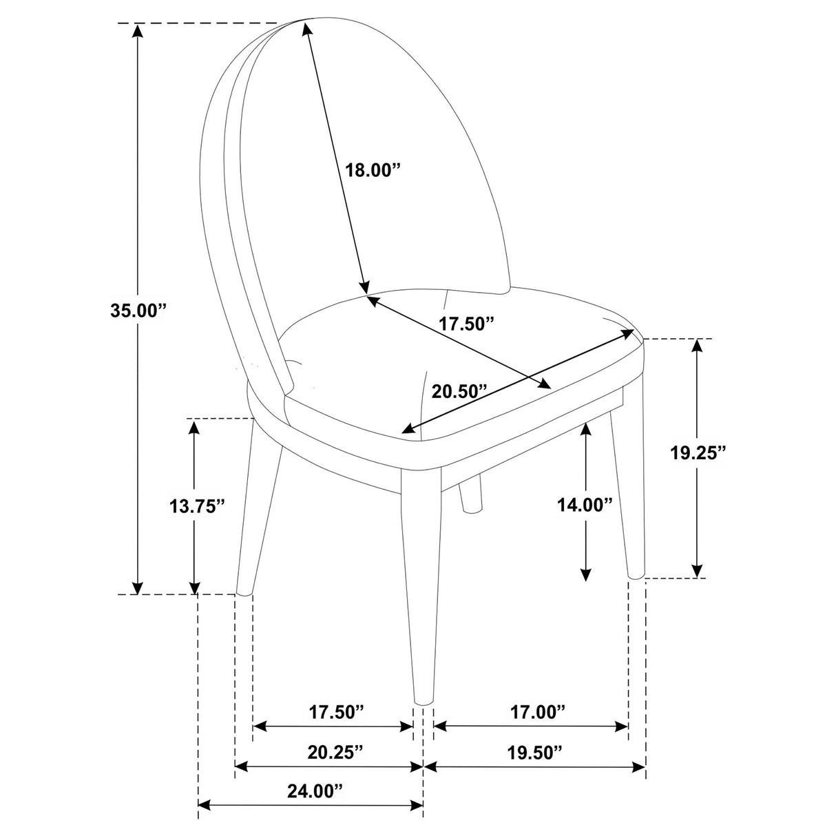 Flores - Dining Side Chair (Set of 2) - Mango Color