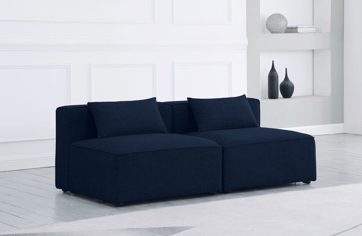 Cube - Linen Modular 2 Seat Armless Sofa