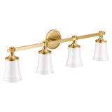 Flara Brushed gold four globe bath light - (YB0364BG)