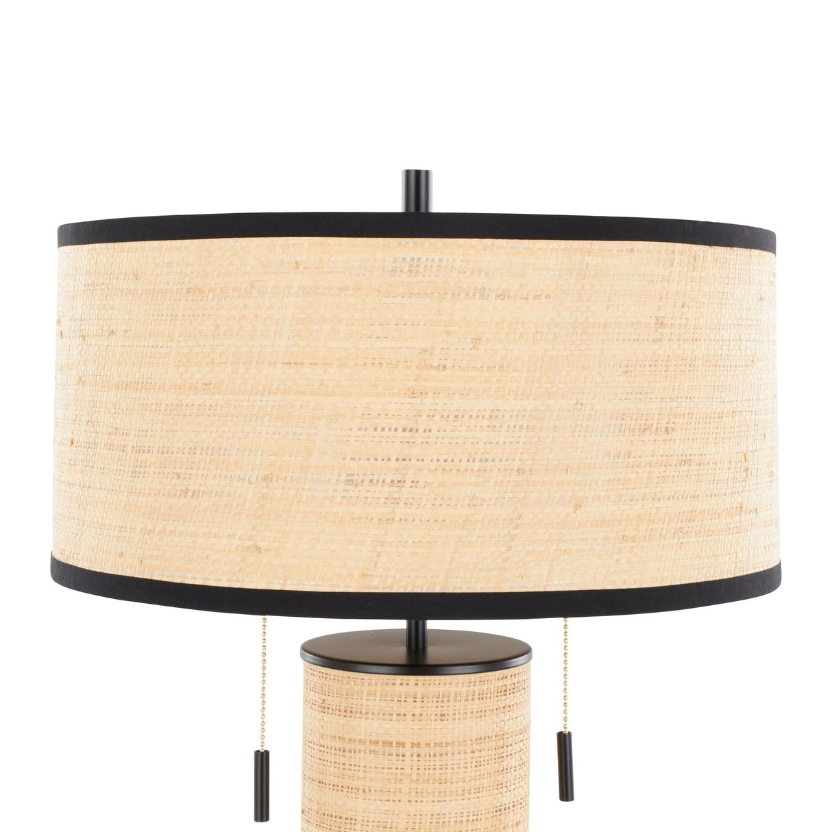 Cylinder - Rattan 29" Table Lamp - Beige