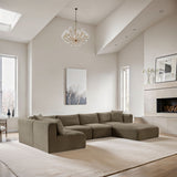 Shaggy - Fabric 6 Piece Modular U-Shaped Sectional