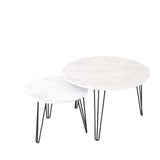 Round Nesting Coffee Table For Living Room (Set of 2)