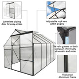 Polycarbonate house Raised Base And Anchor Aluminum Heavy Duty Walk-In houses For Outdoor Backyard In All Season
