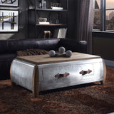 Brancaster - Coffee Table - Antique Oak & Aluminum