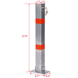 Square Parking Bollard Pole Barrier With Lock For Car Parking Protection And Home Garage Street Decor