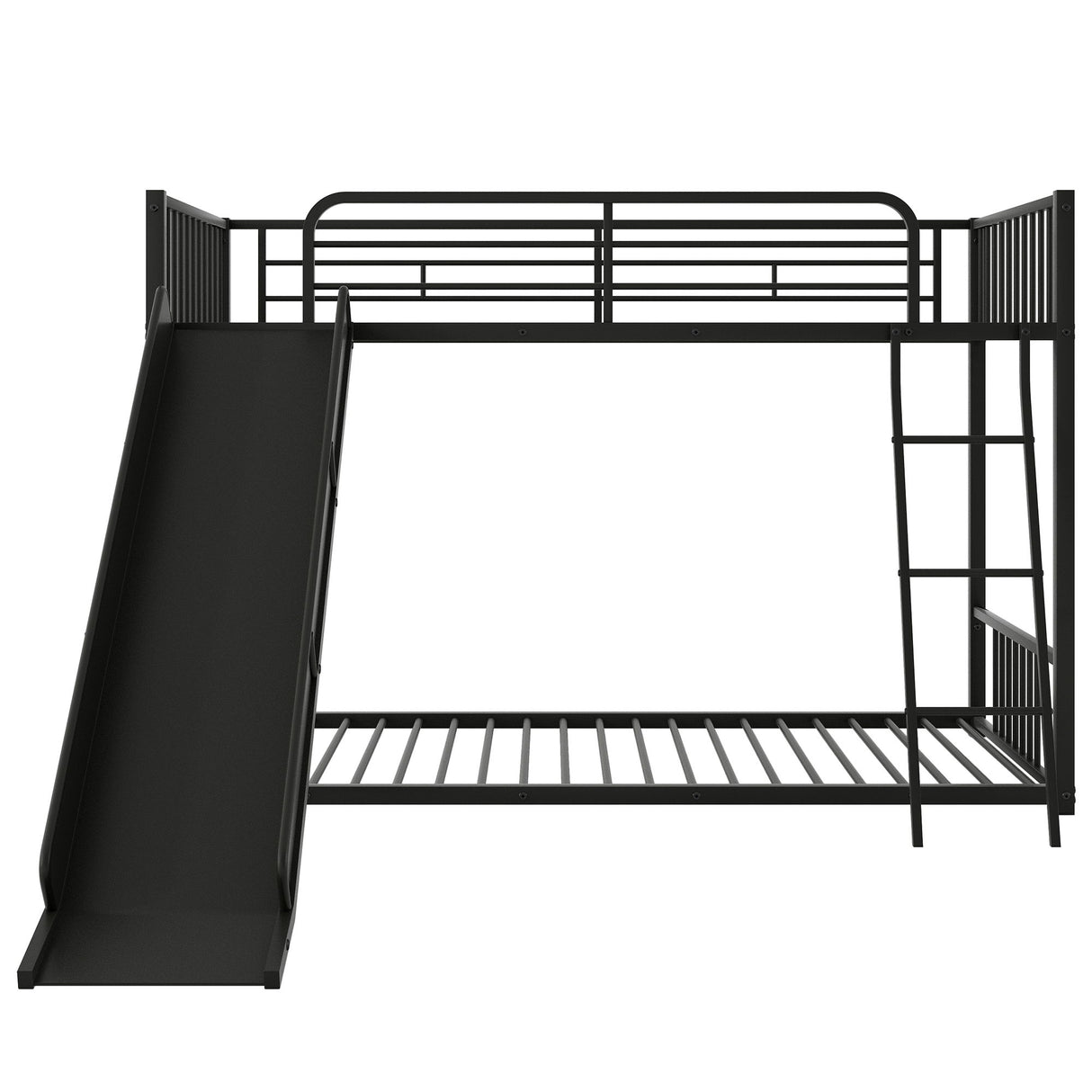 Metal Bunk Bed With Slide, Durable Steel Frame