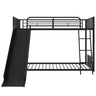 Metal Bunk Bed With Slide, Durable Steel Frame