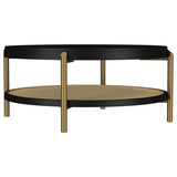 Arini - Round Coffee Table With Storage Shelf