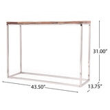 Console Table - Brown / Silver