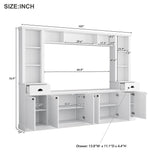 Minimalist Entertainment Wall Unit Set With Bridge For TVs Up To 75"