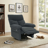 Swivel Rocker Recliner Chair With Manual Recline For Living Room