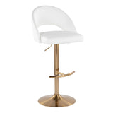 Renee - Adjustable Barstool (Set of 2) - Gold Base