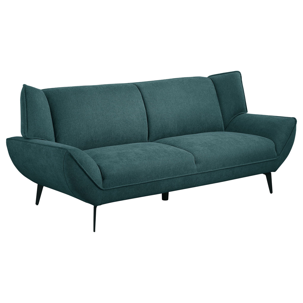 Logan - Flared Arm Sofa Sofa - Teal Blue