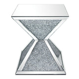 Noralie - End Table With Faux Diamonds - Mirrored