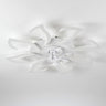 Flower Ceiling Fan With Remote Controlled LED Light, Flush Mount DC Motor Fan