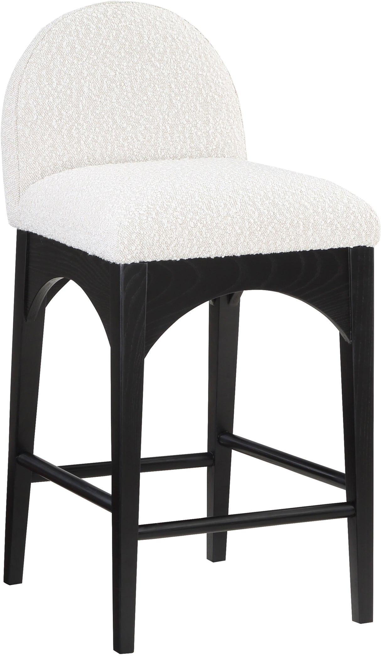 Waldorf - Boucle Stool With Black Legs