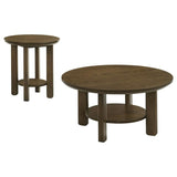 Ottowa - Round Wood Coffee Table Set