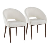 Renee - Upholstered Contemporary Chair (Set of 2) - Walnut Metal Legs