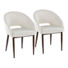 Renee - Upholstered Contemporary Chair (Set of 2) - Walnut Metal Legs
