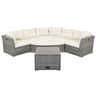 Patio Furniture Set Outdoor Daybed Rattan Sectional With Cushions And Center Table